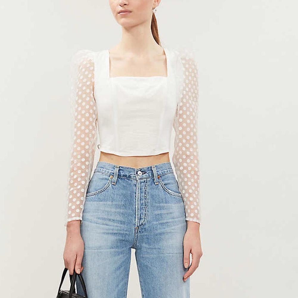 TOPSHOP New w/ Tag corset organza top